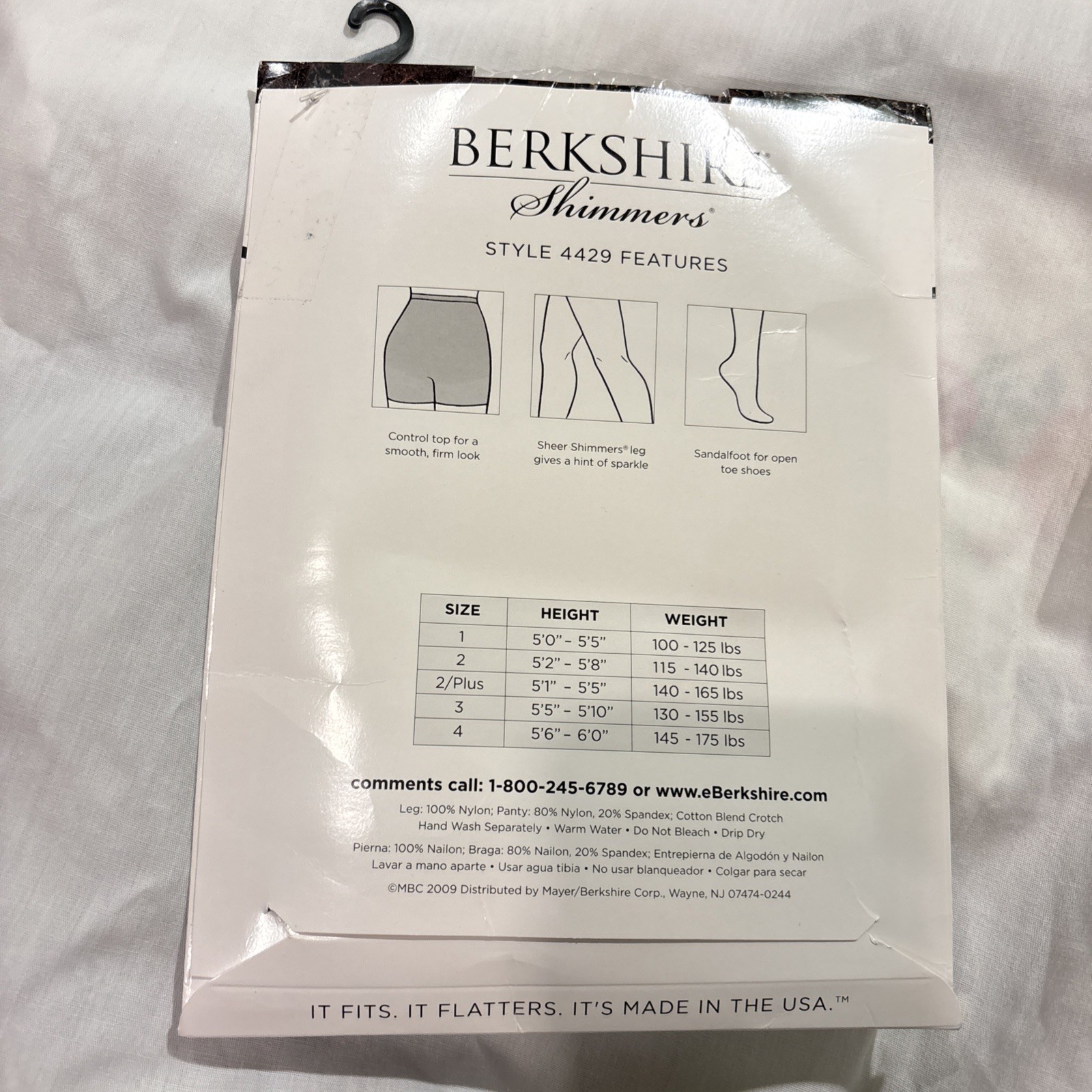 Berkshire Shimmers Size 3 Silver Nylons