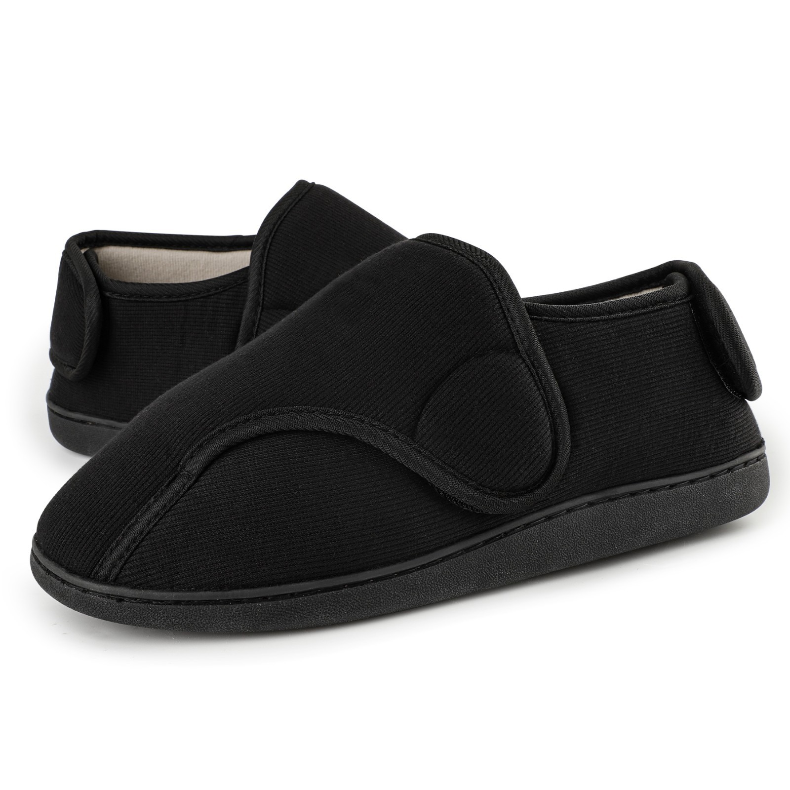 Men’s Wide Width Slippers House Shoes for Swollen Feet Edema Arthritis Elderly