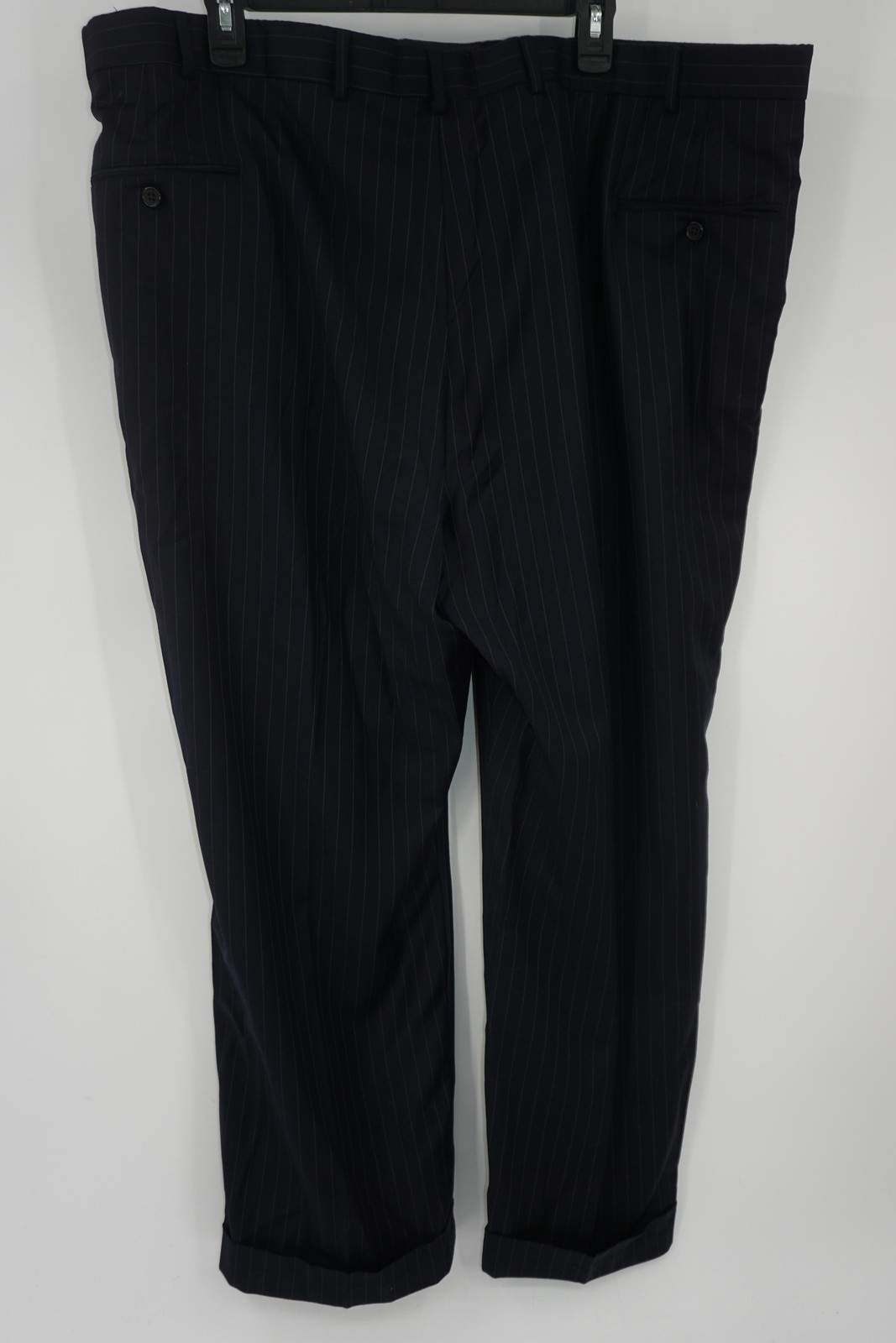 Brooks Brothers Custom Tailored 2-Piece Suit Blue Pinstripe Wool 50R 45×28 USA