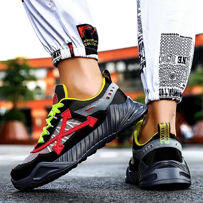 Men’s Fashion Chunky Sneakers Breathable Casual Walking Shoes Lightweight Athlet