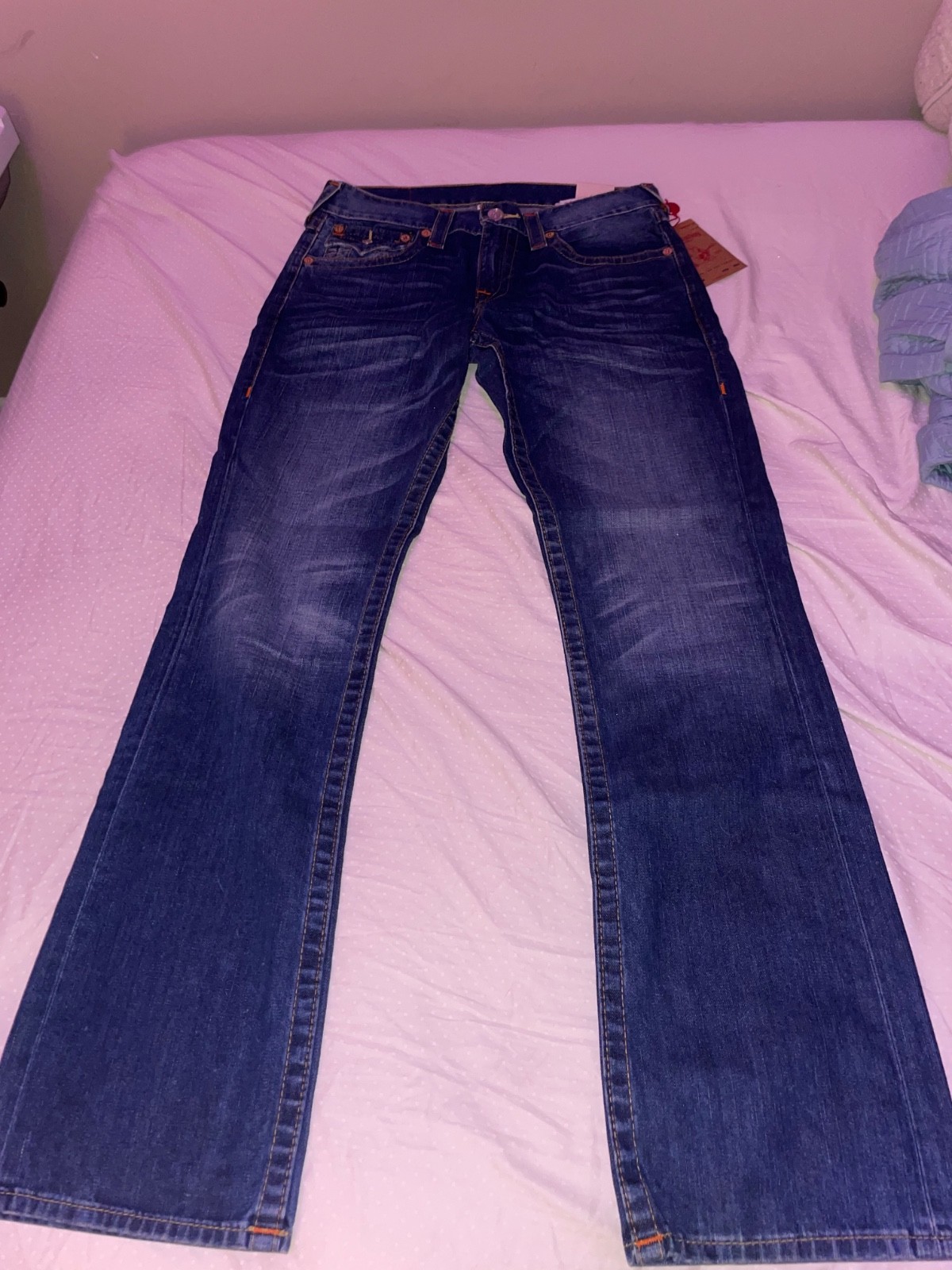 True Religion 101700 Straight Flap Jeans Size 32