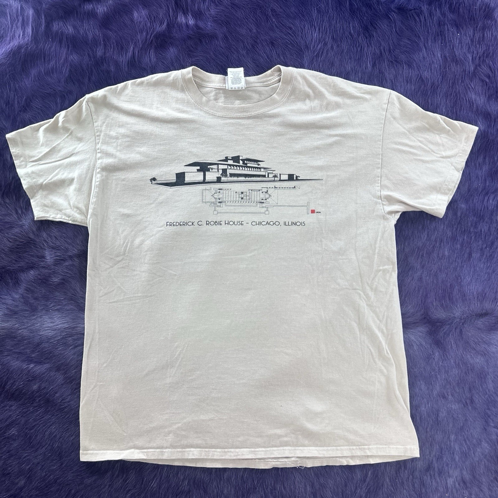 Frank Lloyd Wright Robie House Chicago Illinois Graphic T-Shirt XL Architecture