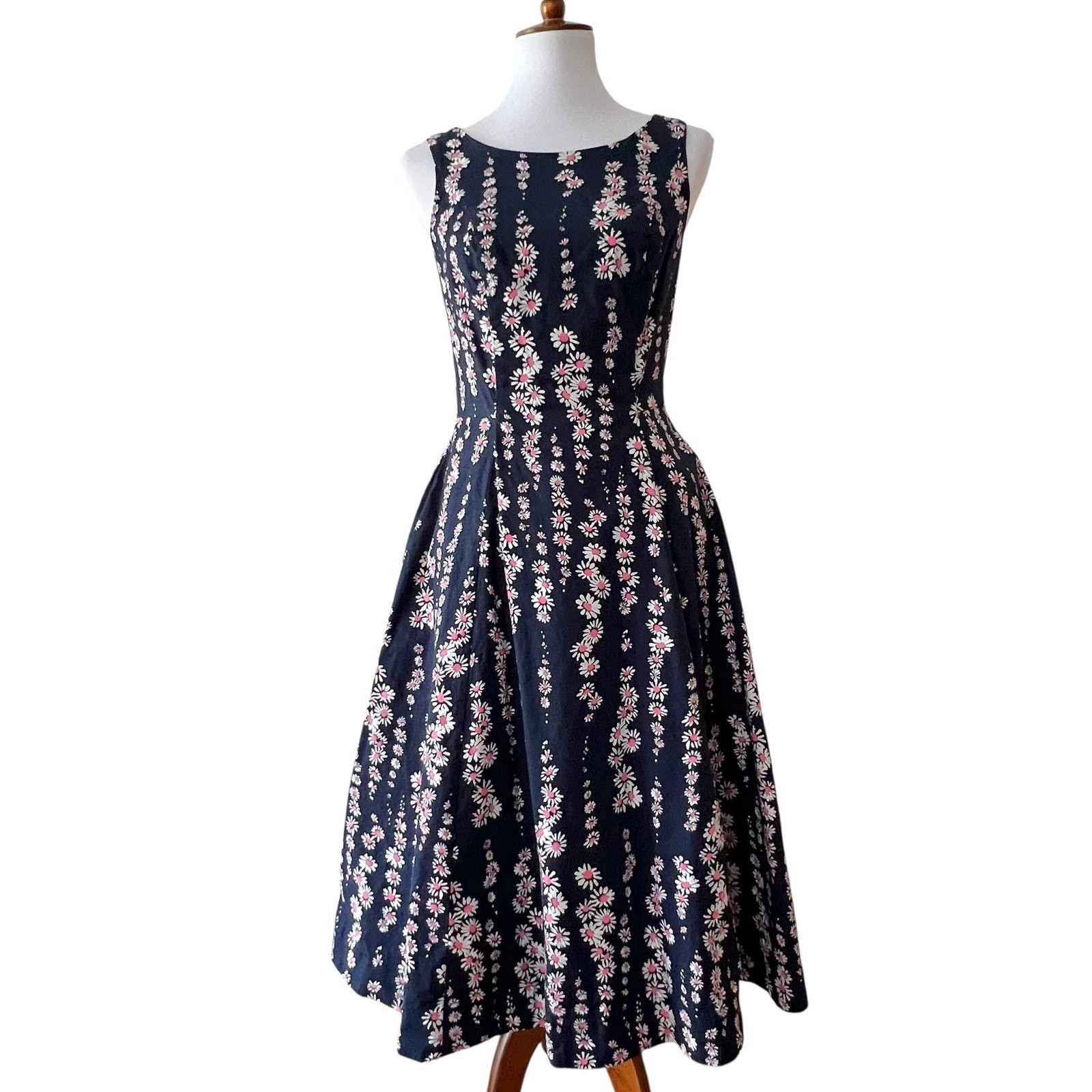 Boden 4 Dress Small Cotton Retro Classic 50s Style Wedding guest Cottage Daisies