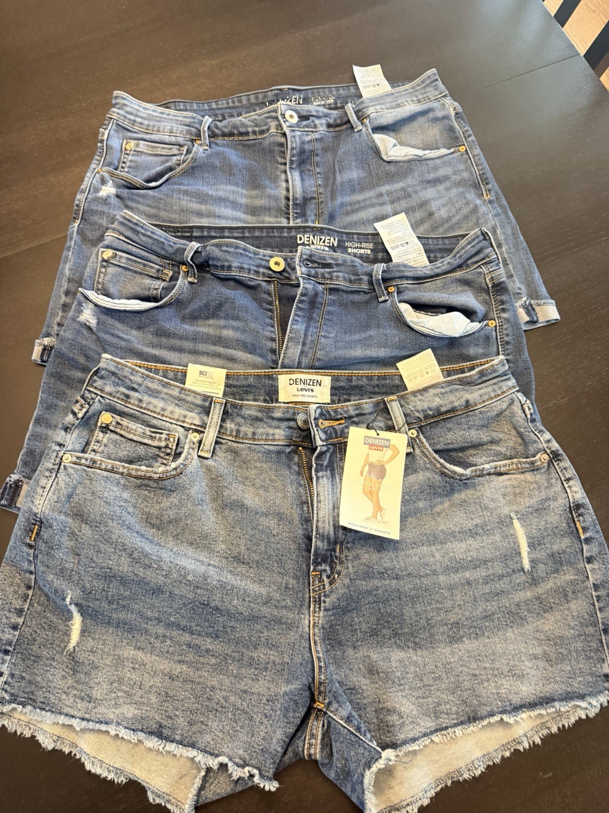 Denizen Levi’s High-Rise Blue Denim Cut Off Shorts Women 14 5in 30in