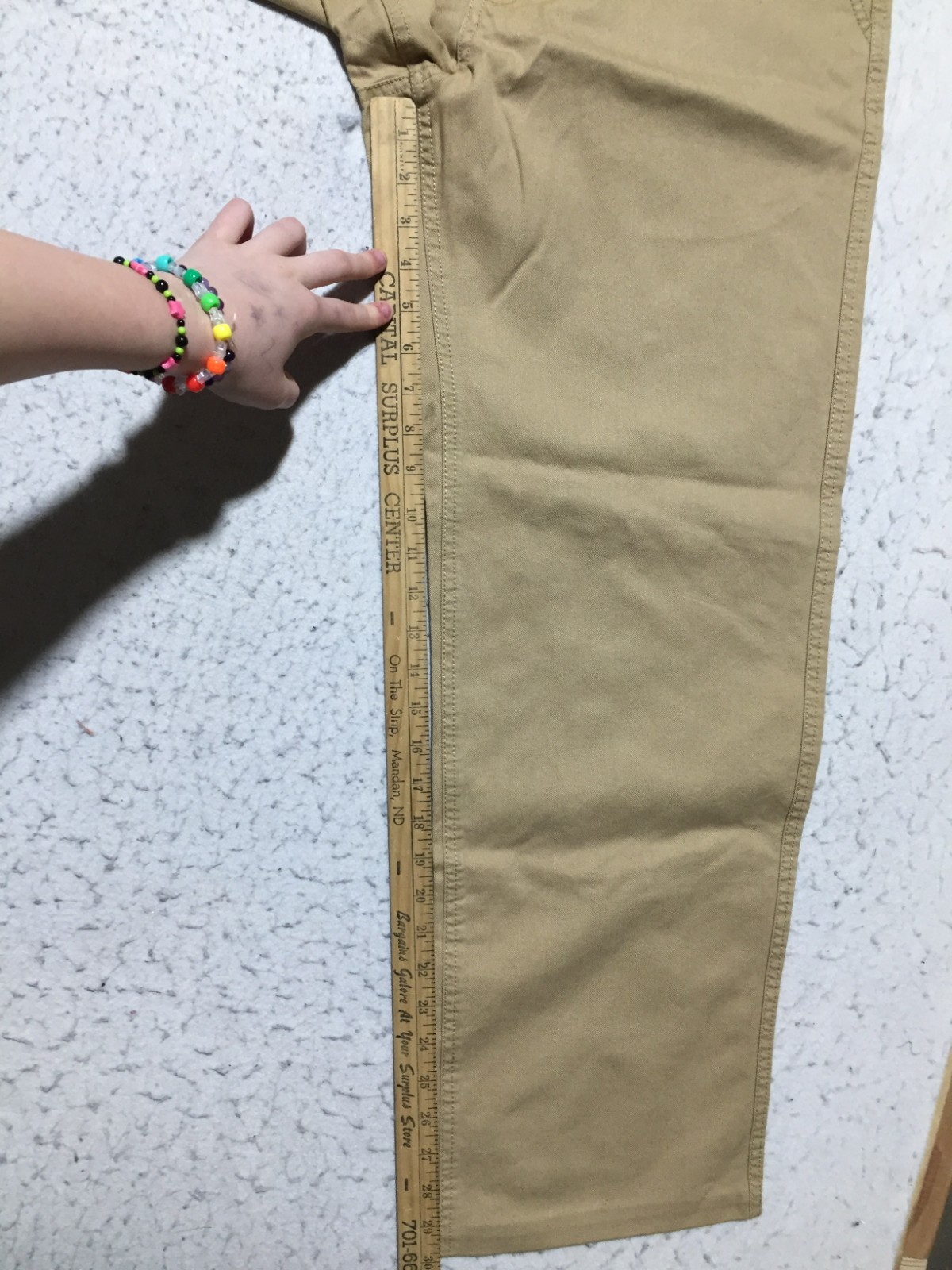NEW George & Martha Pants HEMMED TO 34 30 Beige Pockets Cotton