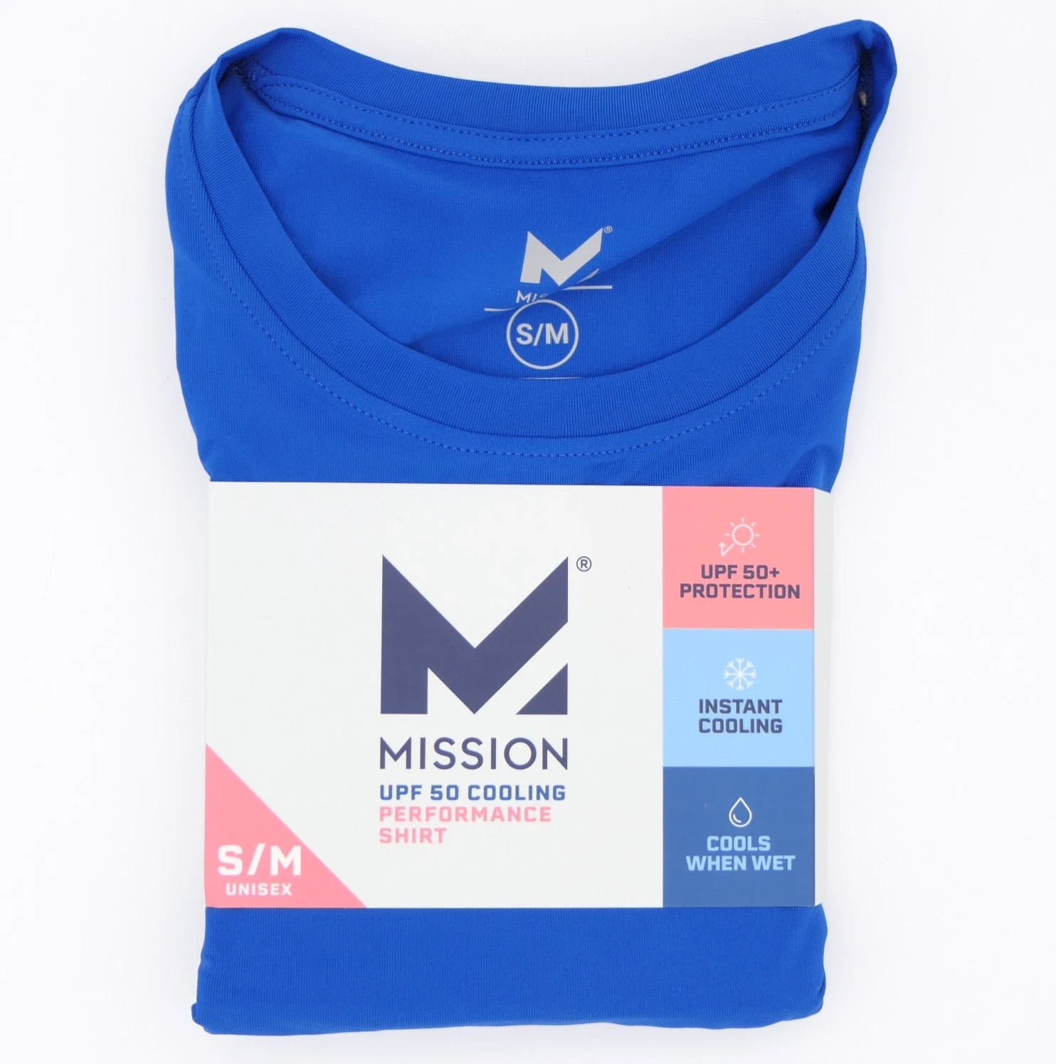 Mission UPF 50 Cooling Performance Shirt Long Sleeve Unisex Lapis Blue-Choose Sz