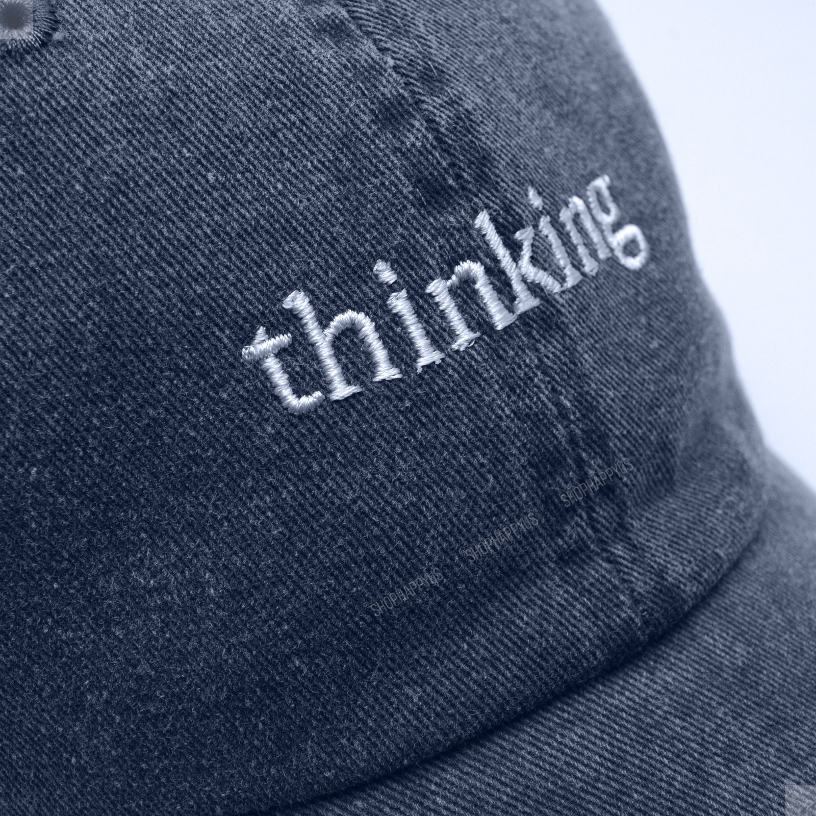 Anthropic Claude Thinking Hat Navy Blue Adjustable Strapback Baseball Cap New