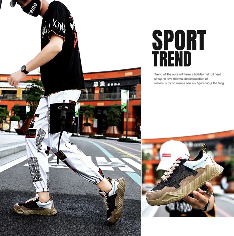 Men’s Fashion Chunky Sneakers Breathable Casual Walking Shoes Lightweight Athlet