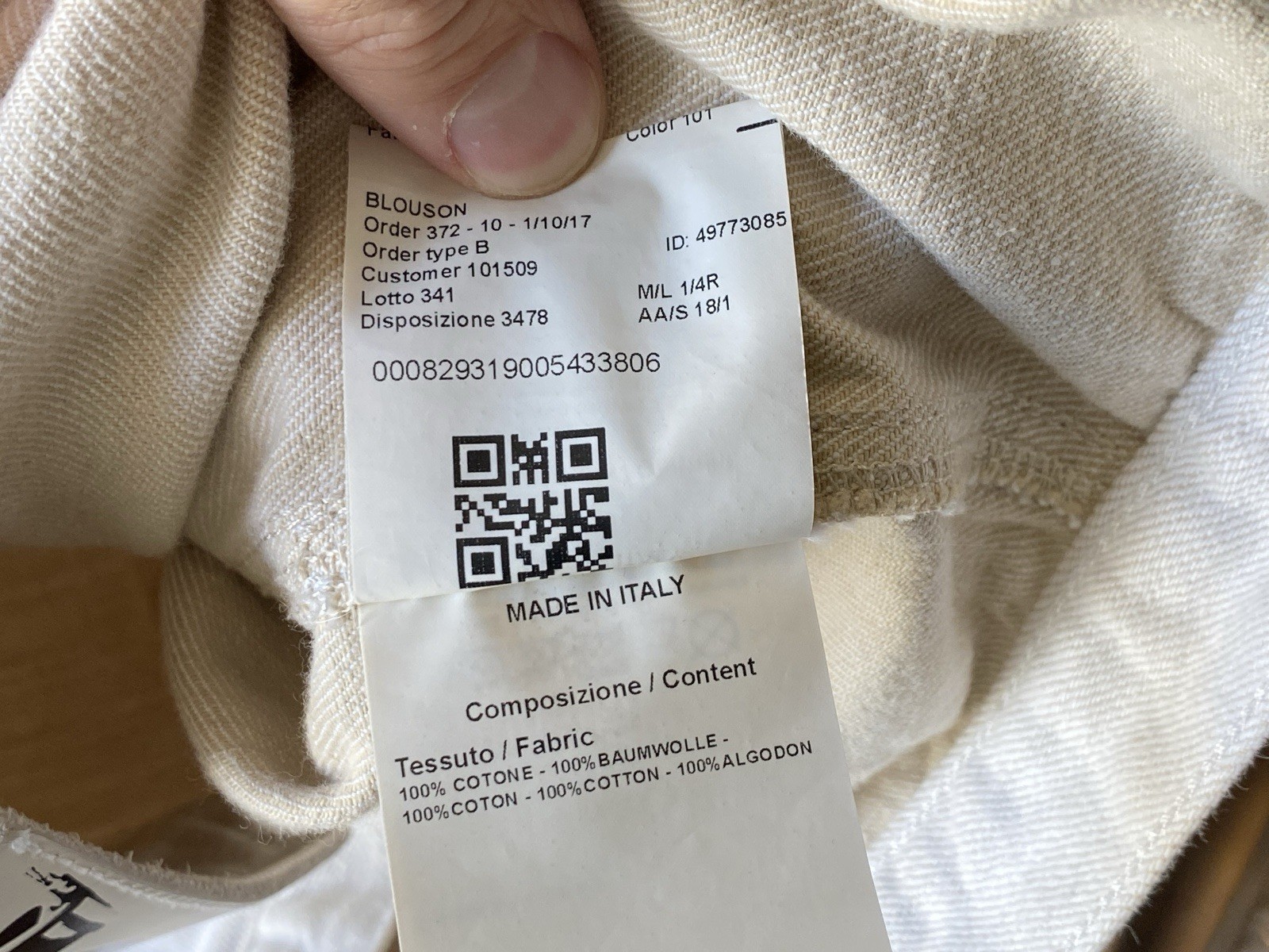 CALVIN KLEIN 205W39NYC by RAF SIMONS white DENIM BLOUSON TRUCKER JACKET 40