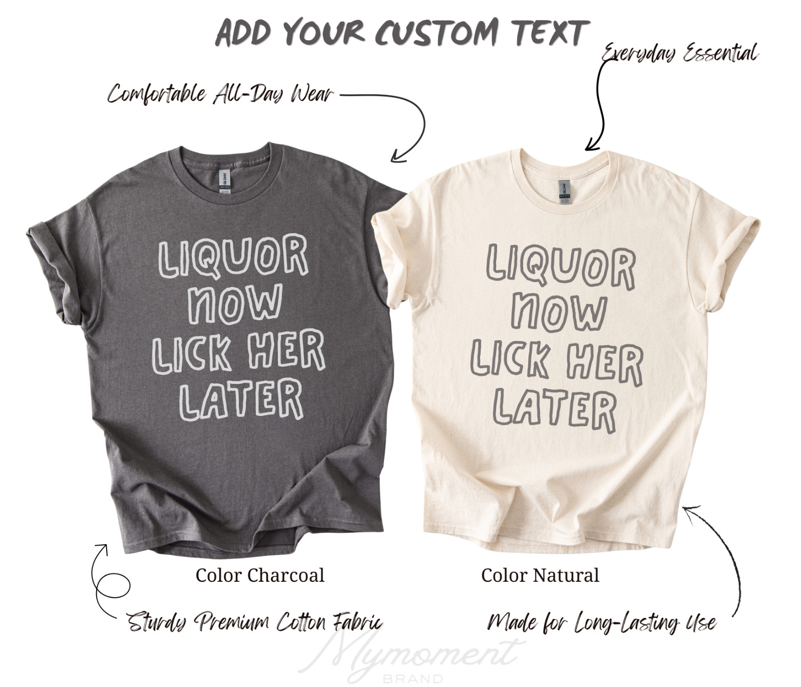 Liquor Now Lick Her Later Fun Adult Drinking Bachelor Party T-Shirt