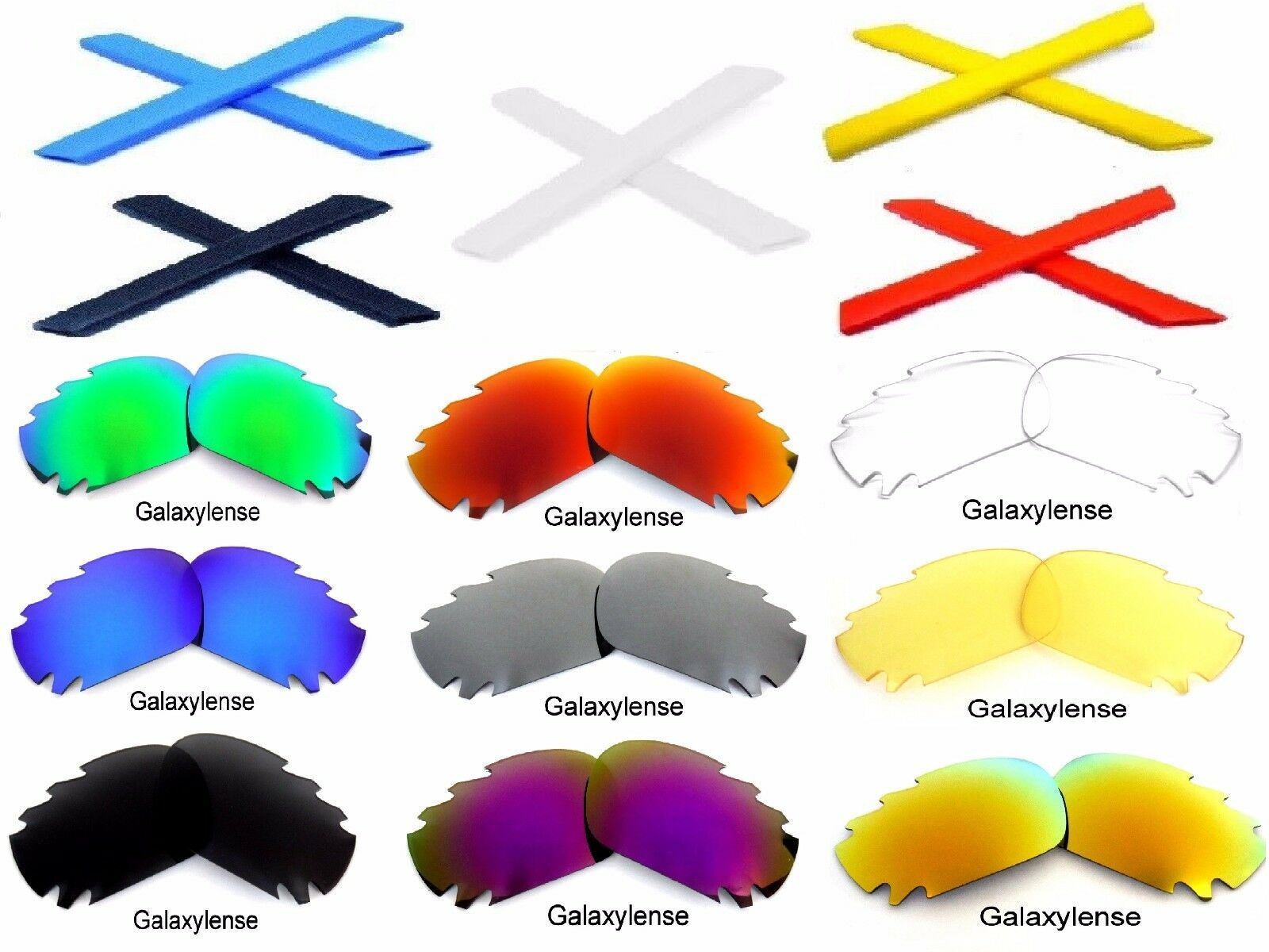 Galaxy Replacement Lenses For Oakley Jawbone Vented/Racing Jacket Multi-Color
