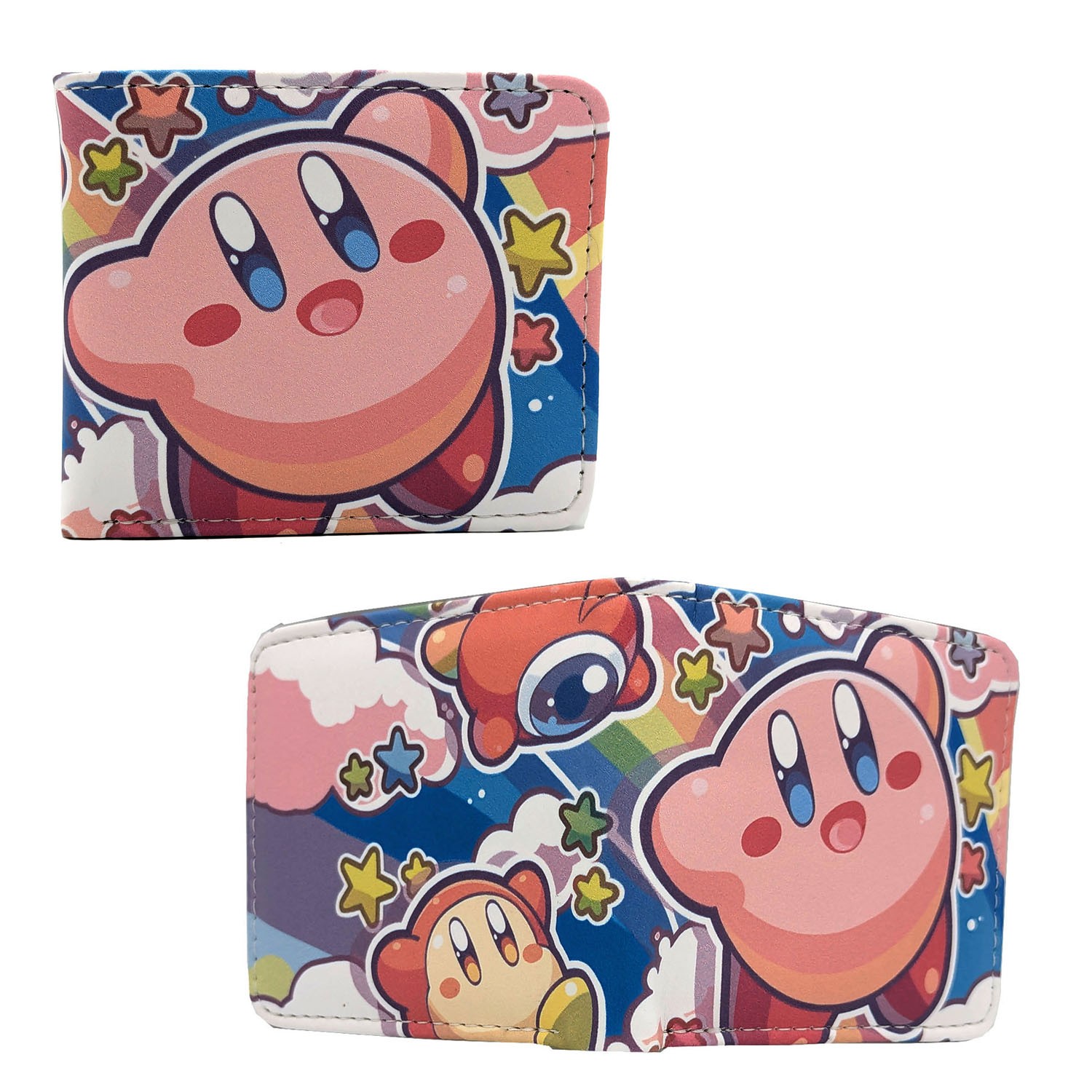 KIRBY RAINBOW & STARS Kirby 4 in. Bi Fold Wallet (Kabi Anime Adventures)