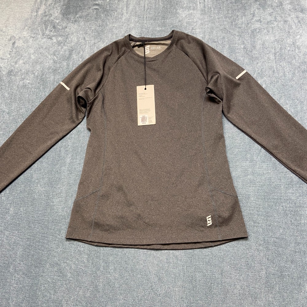 Second Skin Training Top Womens Medium Pure Black Raglan Sleeve Running Athletic