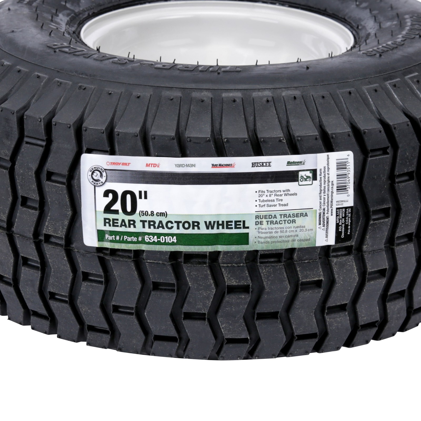 MTD 20-in x 8-in Steel Rear Wheel for Riding Mower/tractor|119189