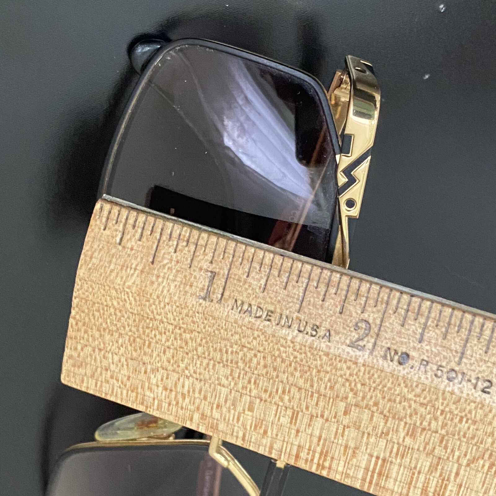 Vintage CAZAL 966 302 Black & Gold Metal Frame UV Protection Sunglasses Germany