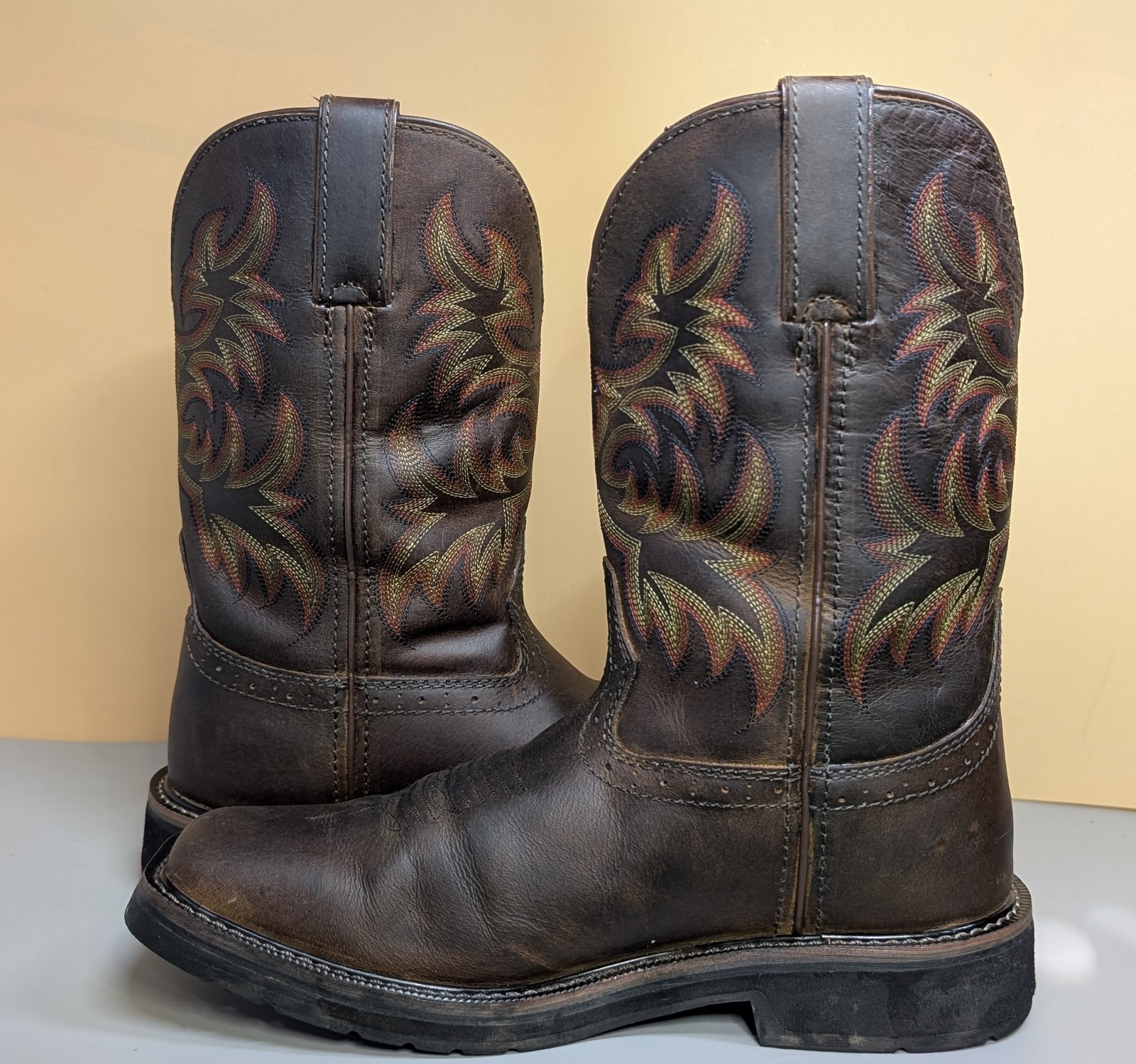 Justin Men’s Boots Driller Western Stampede Cowboy Work Composite Toe 9D