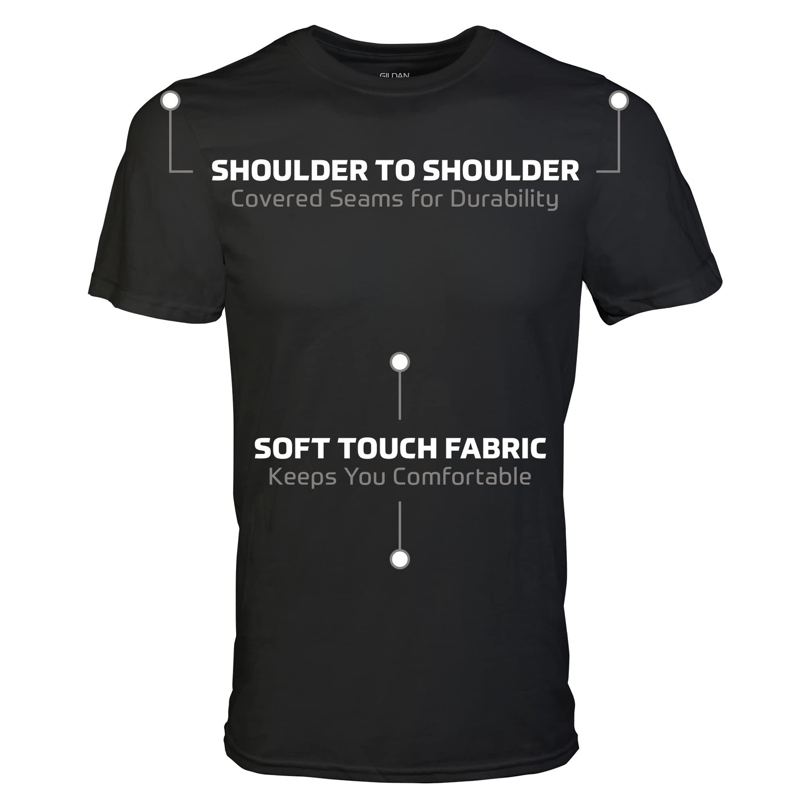 Gildan Men’s Crew T-shirts, Multipack, Style G1100, Black/sport Grey/c