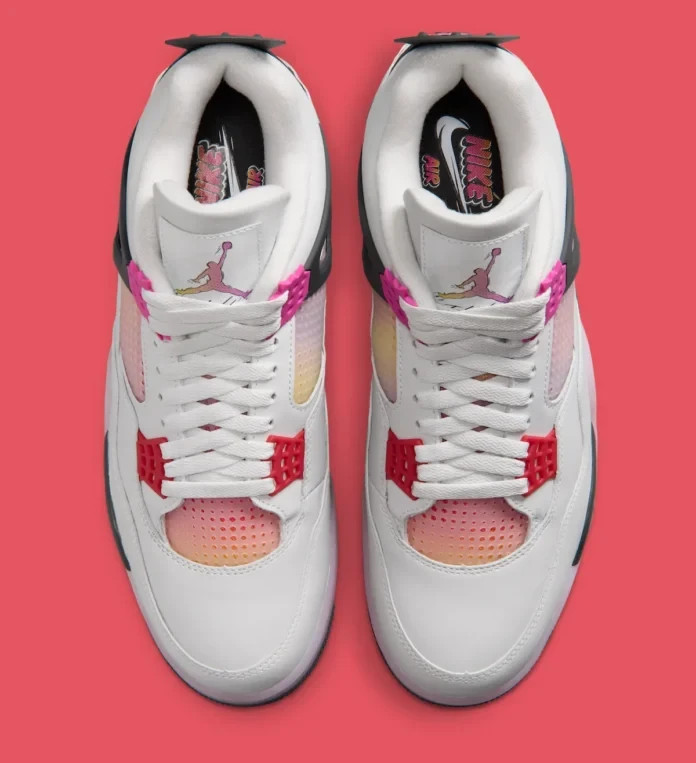 Nike Air Jordan 4 Retro Shoes Comic White Pink JA1135-100 Men’s Sizes NEW