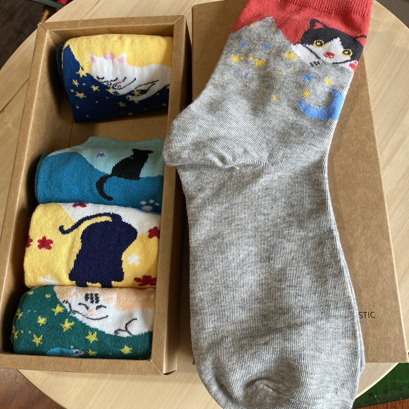 Leotruny Cat Boutique Socks NIB Multicolor Ankle 80% Cotton, 20% Spandex/elastic