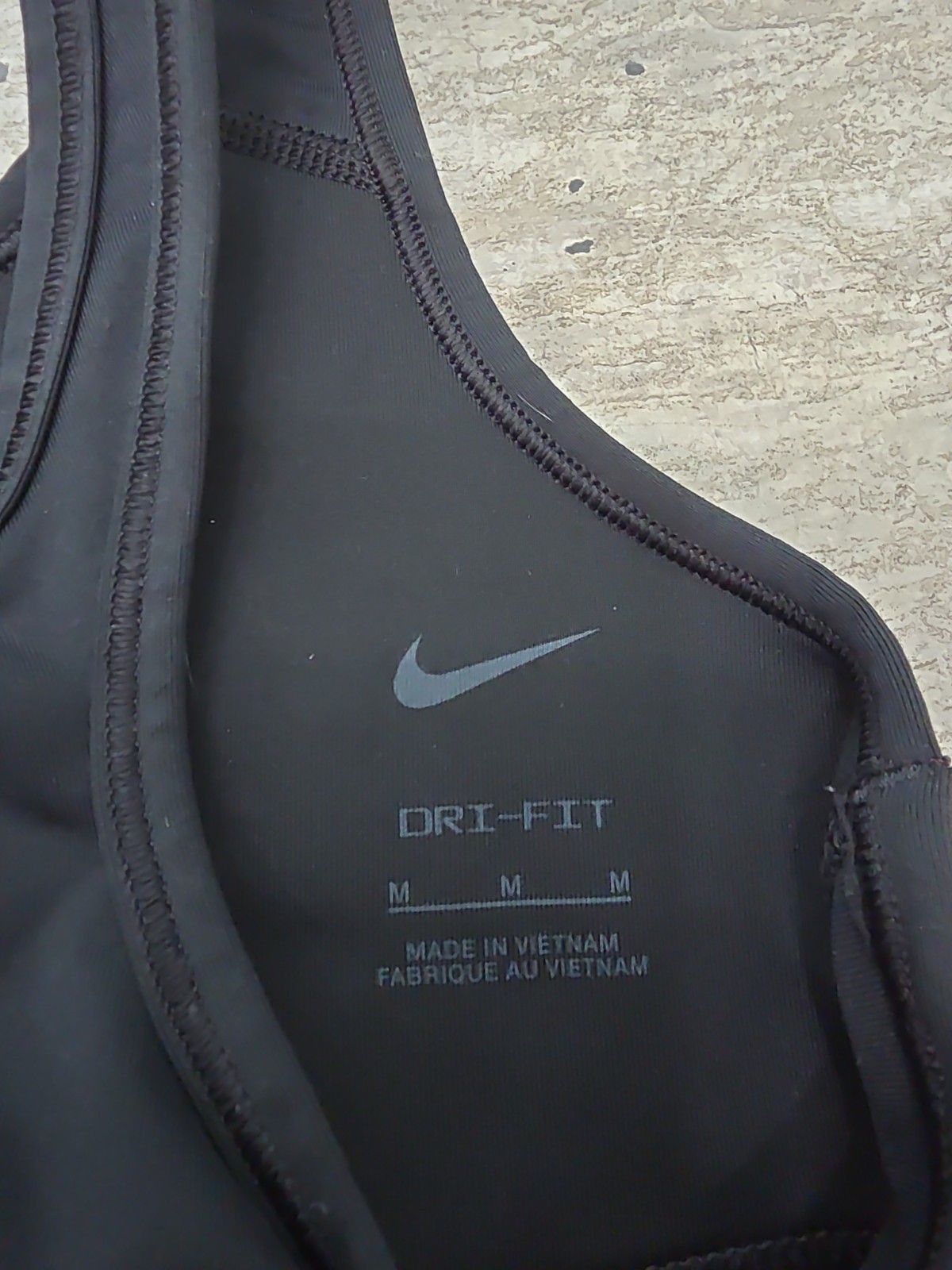 Nike Black Dri-Fit Sports Bra Size Medium Work Out Exercise Clothing Attire