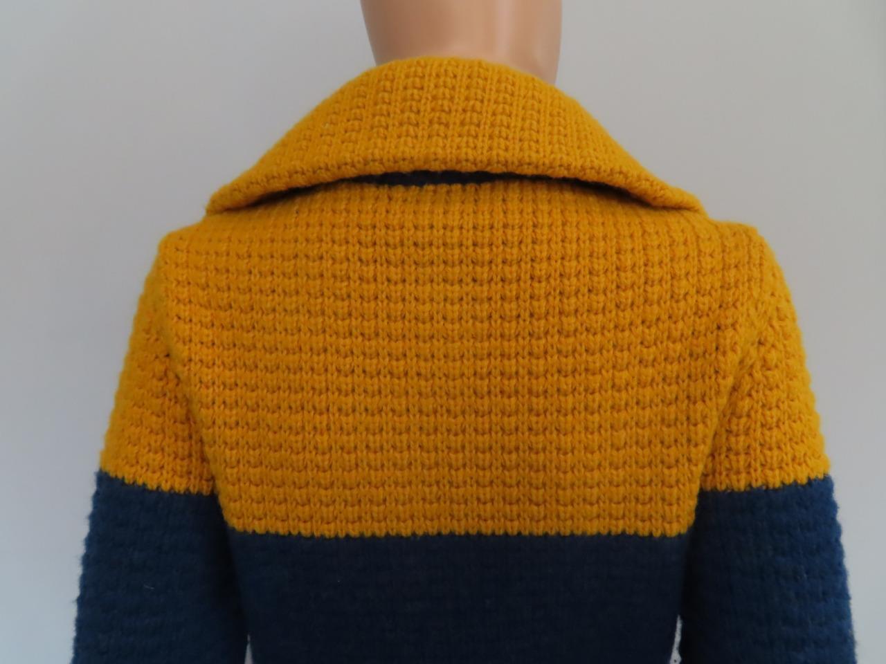 NWOT RE/DONE Mustard Multi 70s Sweater Jacket Size XS $525