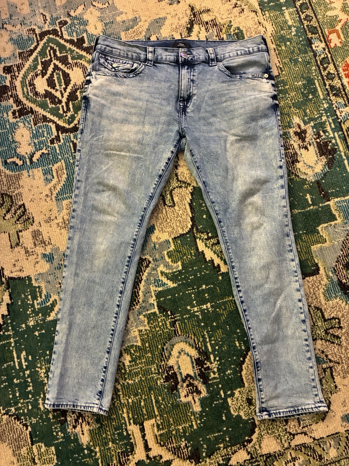 True Religion Rocco Jeans Relaxed Skinny Fit Men’s Size 38×30 Flap Pocket