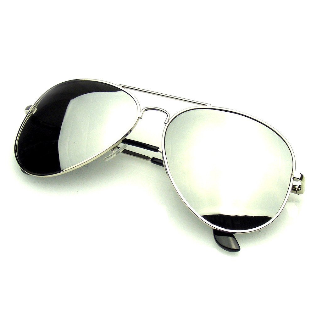 Teardrop Military Sunglasses Mirror Lens Mens Womens Retro Pilot Cop Sunglasses
