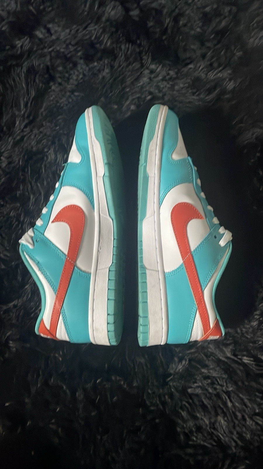 Nike Dunk Men’s Low Top Athletic Sneaker Lace-Up Colorblock White Teal