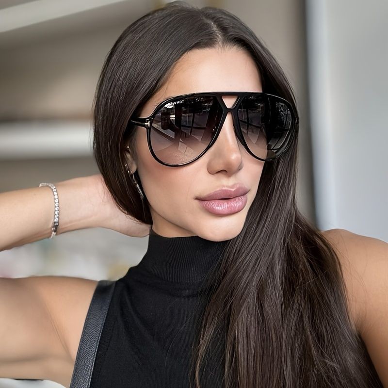 Big Pilot XXL “THE PILOT” OVERSIZED Metal Gradient Women Sunglasses Shadz @ XL