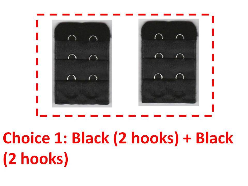 2 pcs Adjustable Bra Buckle Extender Bra Extension Underwear Strap 2/3/4 Hooks