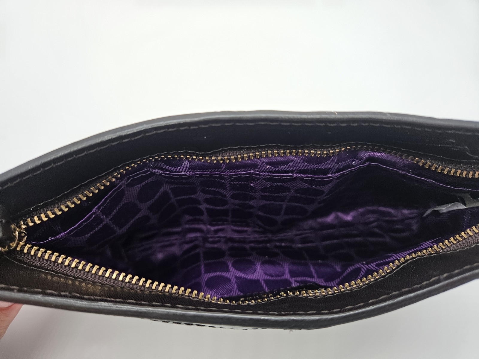 KATE SPADE CLASSIC WRISTLET BLACK/PURPLE/YELLOW