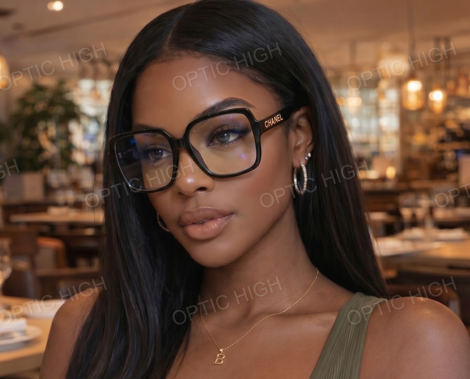 Brand New Chanel 5408 Women’s Transparent Black Acetate Eyeglasses