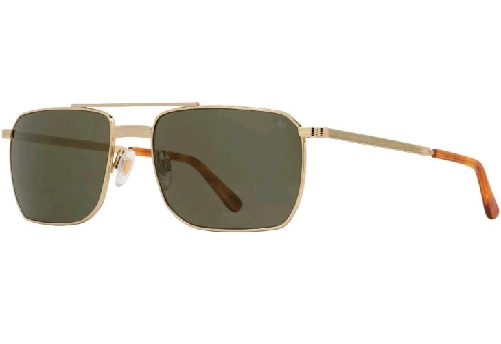 American Optical Geoffrey Navigator w/ Nylon Lens Sunglasses – Gold-Tone/Green