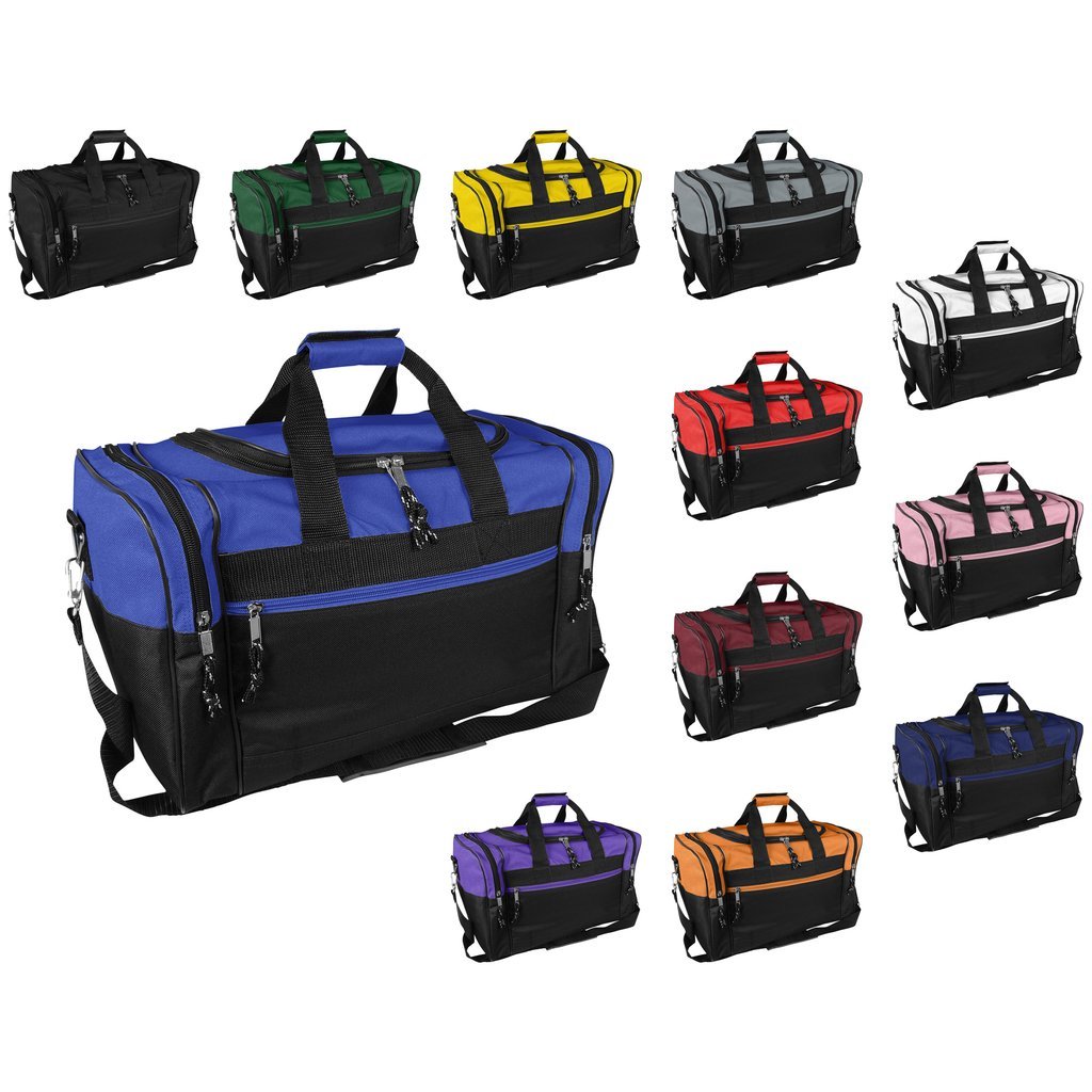 DALIX 17″ Duffel Bag Bag Sport Travel Carry-On Workout Gym Medium Size