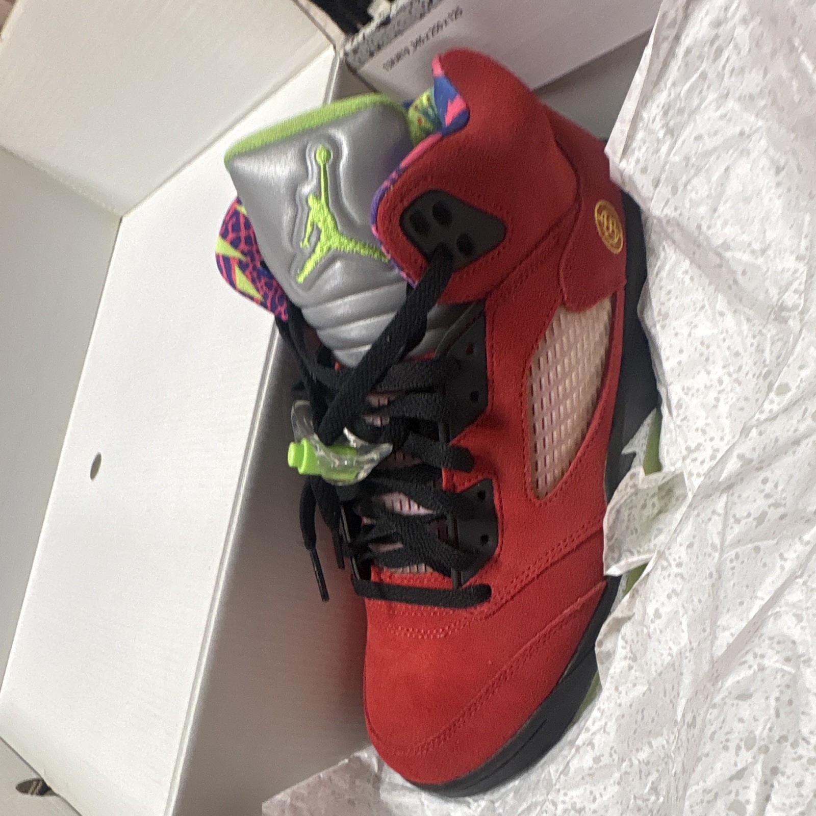 Jordan Air Jordan 5 Men’s Mid Top Lace-Up Multicolor Colorblock Basketball