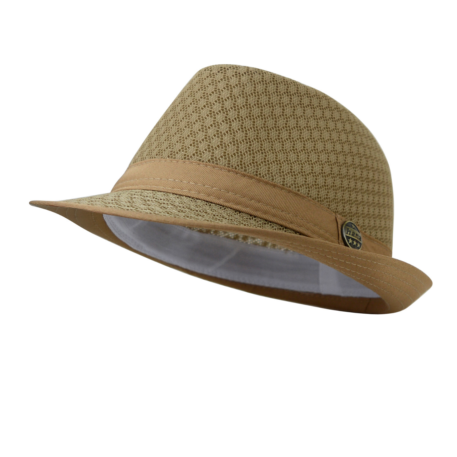 Light Weight Mesh Fedora hat Porkpie Summer Classic Trilby Cuban Beach Sun Cap