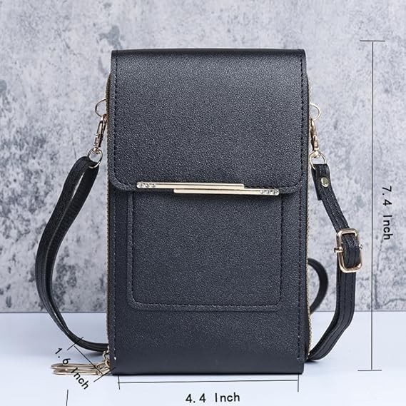 Crossbody Touch Screen Cell Phone Purse Women Leather Wallet Pouch Shoulder Bag