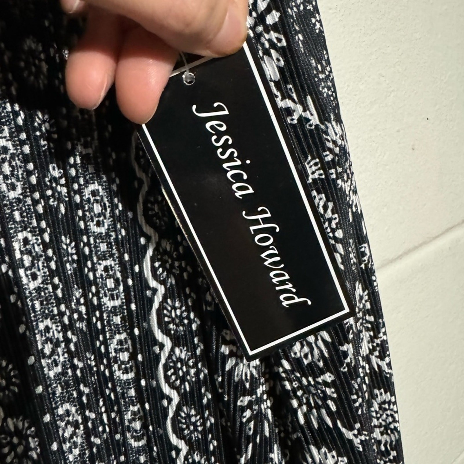 Jessica Howard NWT Black White Sleeveless Classic Dress Women’s Size 14