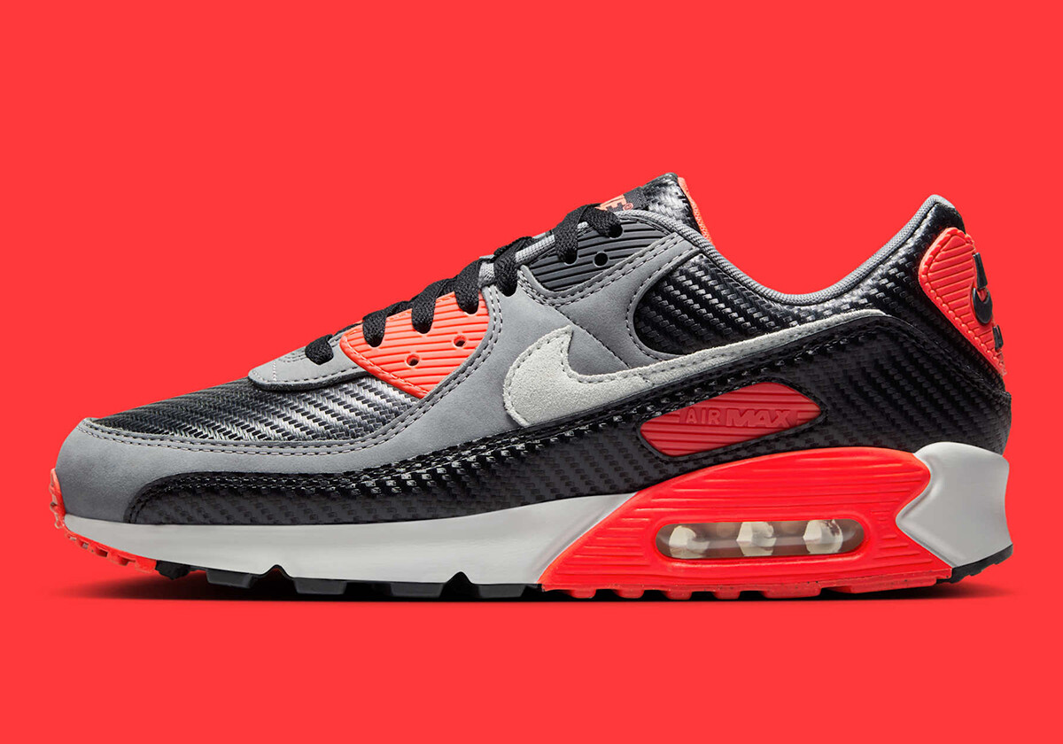 Nike Air Max 90 PRM Infrared Carbon Fiber Photon Dust Cool Grey HM9432-001 Men’s
