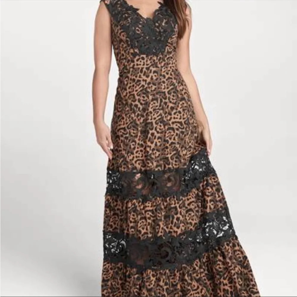 Luxury Leopard Lace Dress size 18