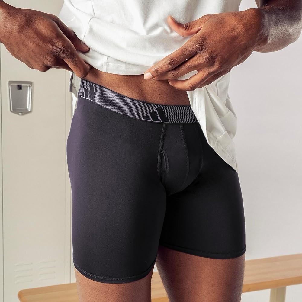 adidas Men’s Microfiber Boxer Briefs (3-Pack or 5-Pack Size L