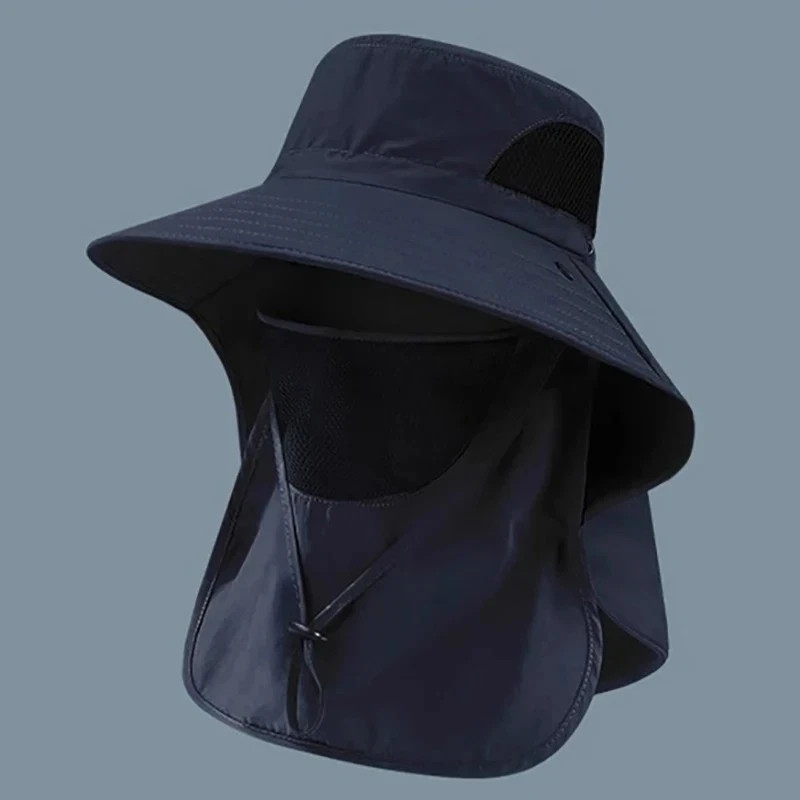 Wide Brim Sun Hat UV Protection Bucket Cap For Hiking Camping Fishing Safari Men