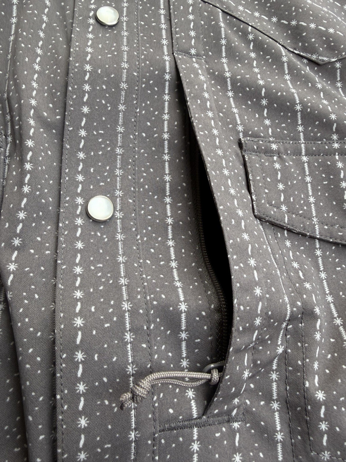 Poncho Men’s Shirt Pearl Snap The Hondo Short Sleeve Medium Slim Fit
