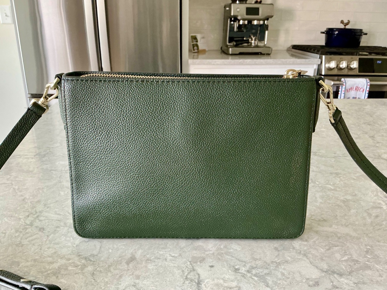 Kate Spade Leather Margaux Med Convertible Crossbody – Deep Evergreen