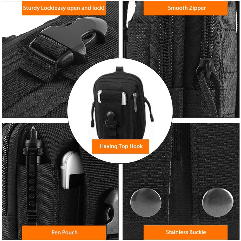 Tactical Waist Fanny Pack Belt Bag Phone Pouch Military Camping Hiking Outdoor