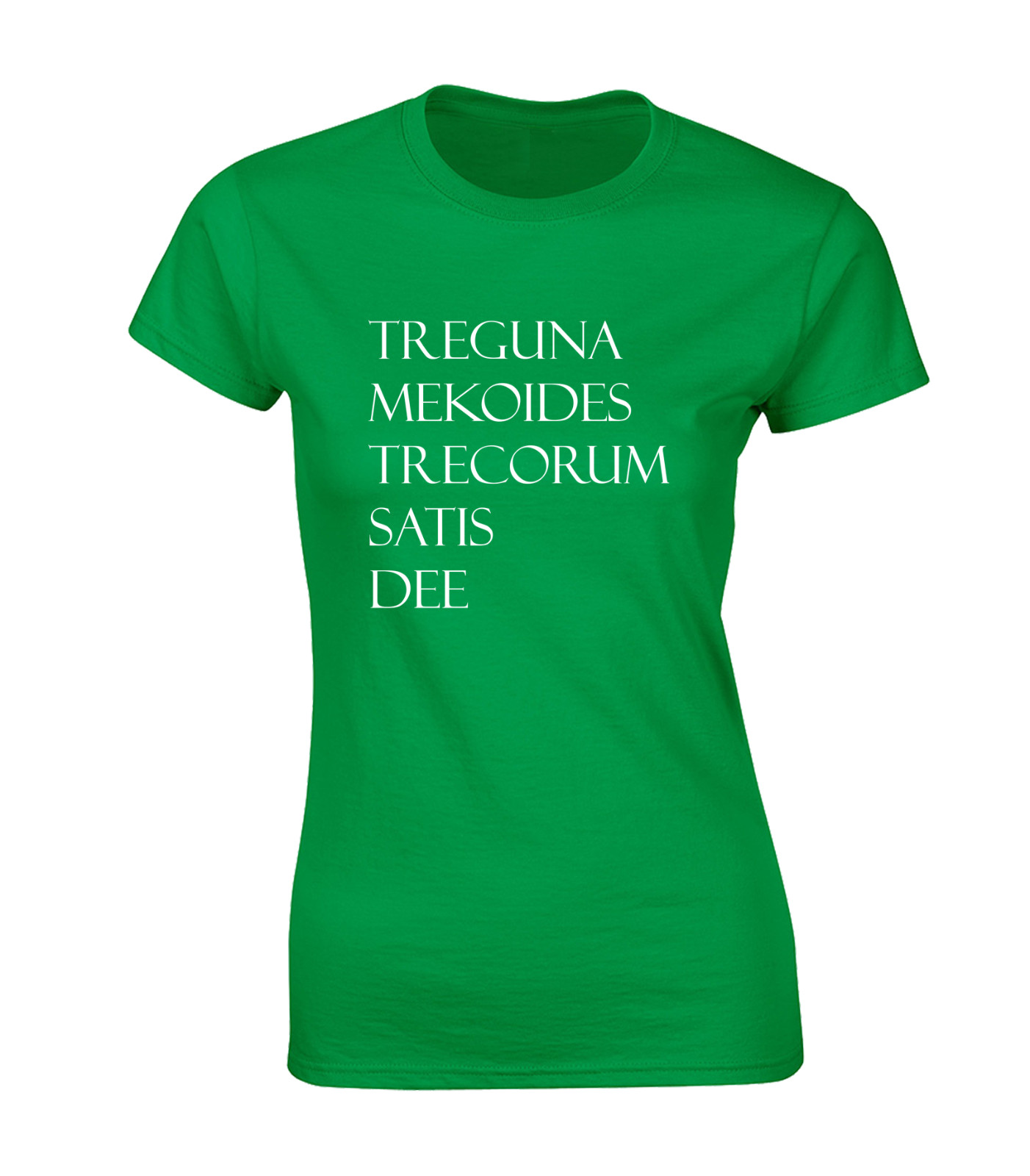 TREGUNA MEKOIDES LADIES T SHIRT COOL MAGIC SPELL RETRO COMEDY FUNNY FILM TOP