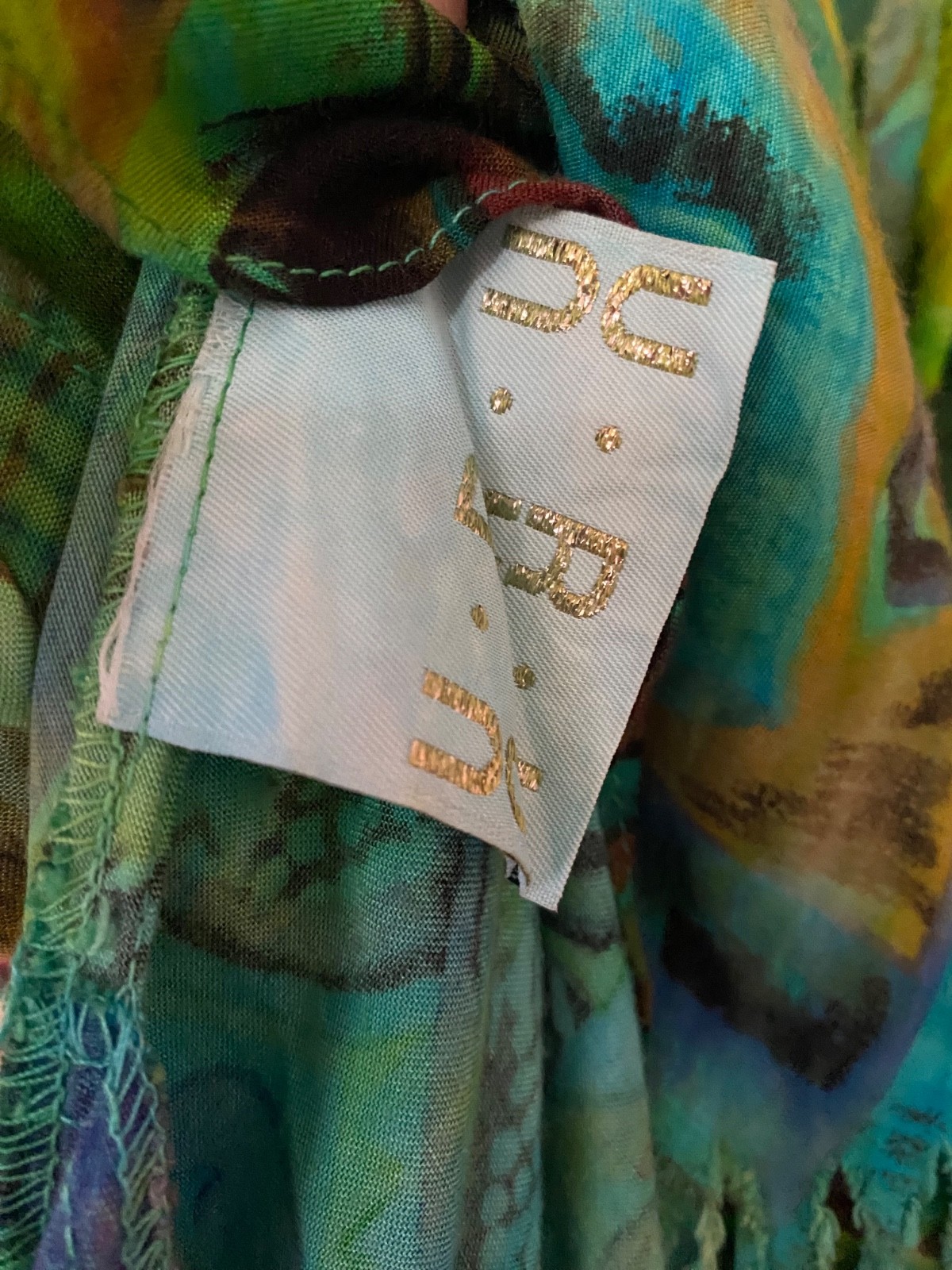 Artsy URU Hand Dyed Rayon Tunic Fringe Cape Top Lagenlook Made in USA – One Size