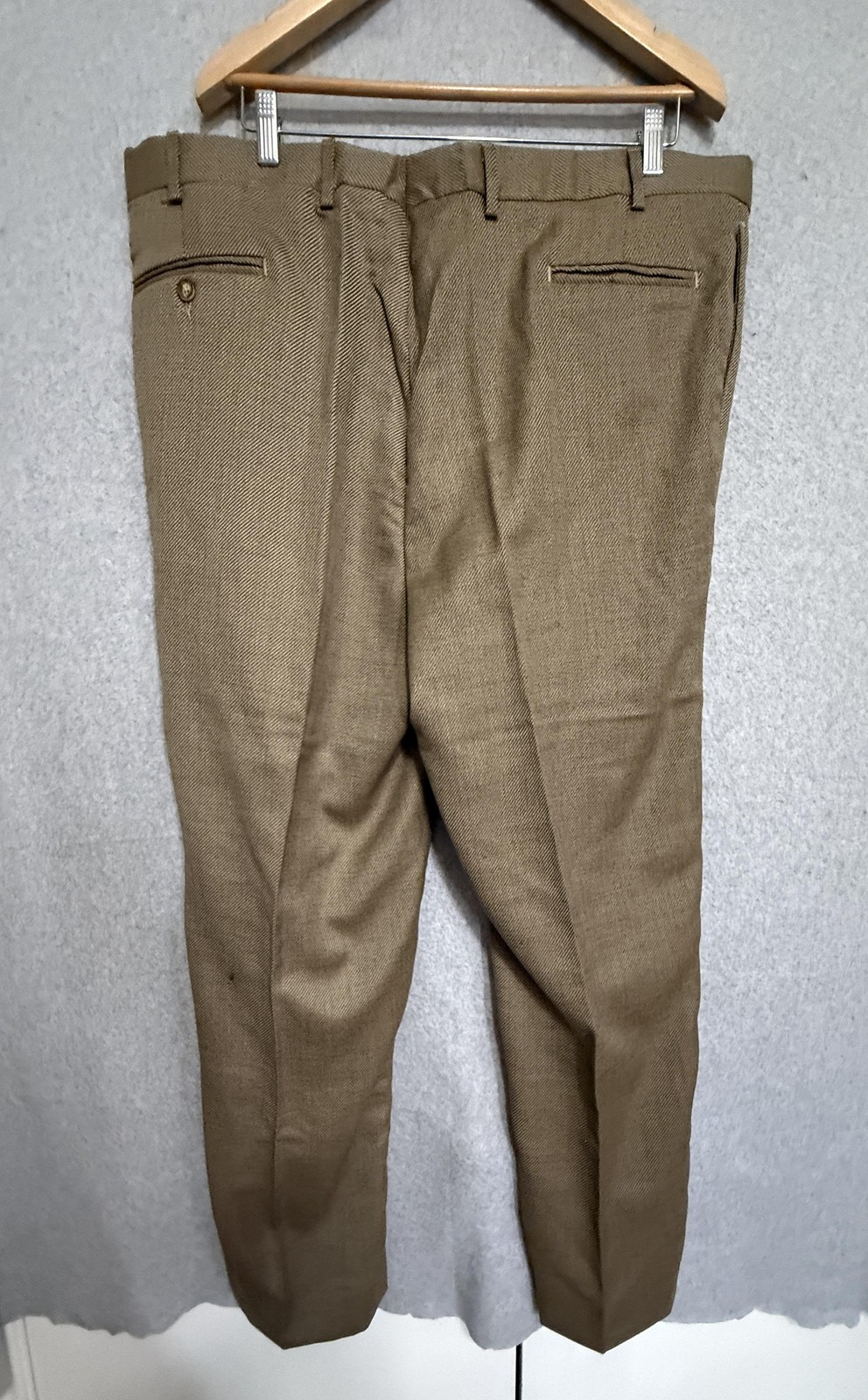Andrew Fezza Orvis Suit Mens 48L 44×32 Wool Herringbone 2 Piece Jacket Pants