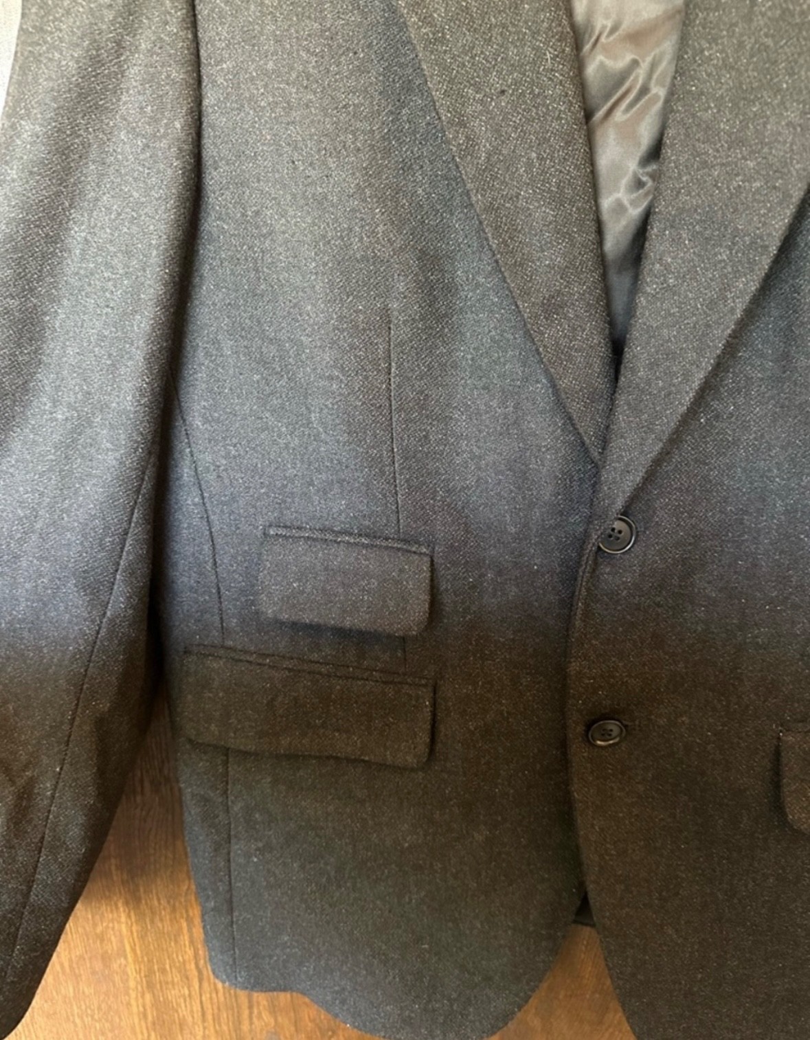 StudioSuits Hand Crafted Men’s Classic Dark Gray Blazer Tailored Wool Blend 44