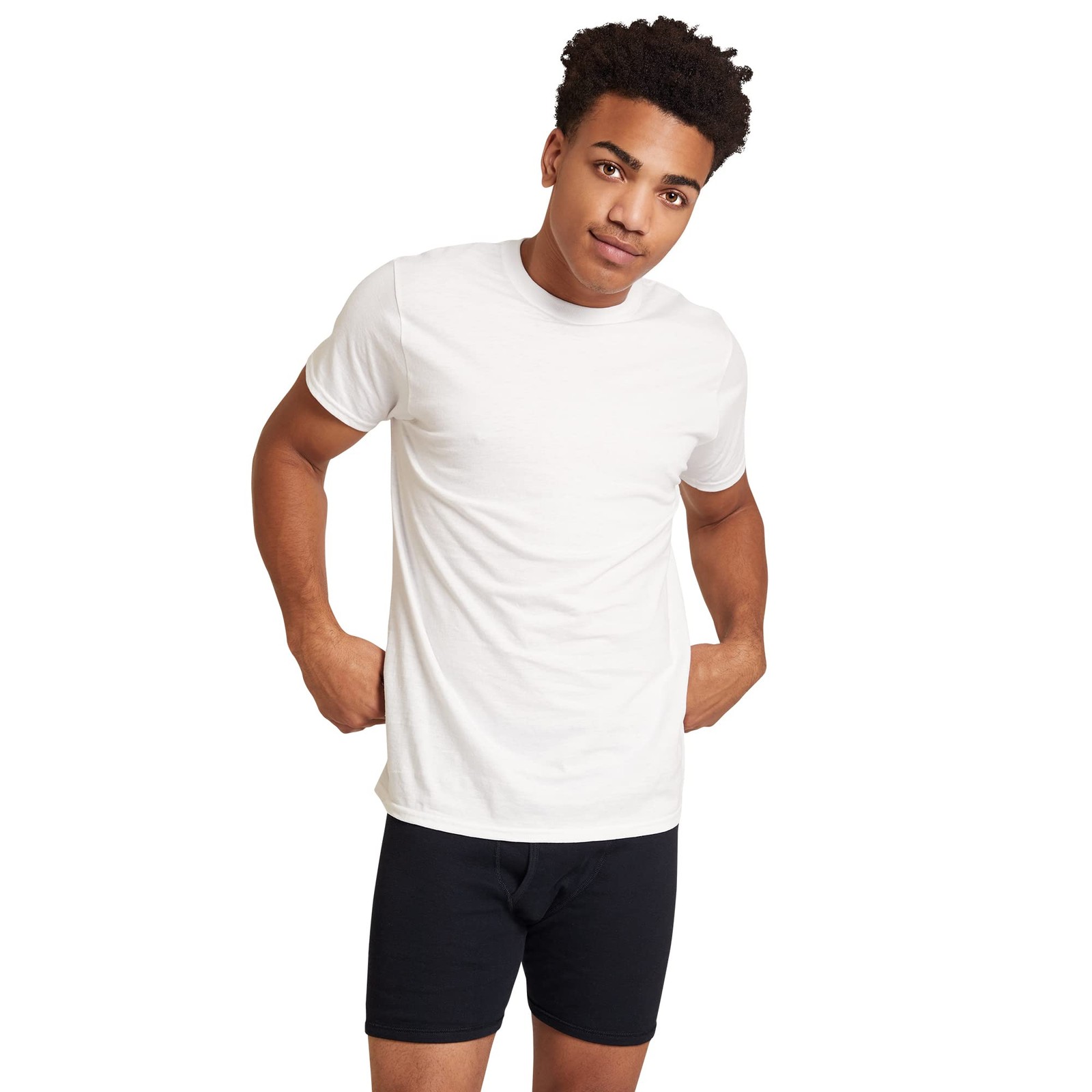 Gildan Men’s Crew T-Shirts, Multipack, Style G1100, White Large,